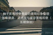 柚子影视院使用后的直观印象整理：加载速度、清晰度与缓存策略观察（长期体验）