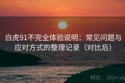 白虎91不完全体验说明：常见问题与应对方式的整理记录（对比后）