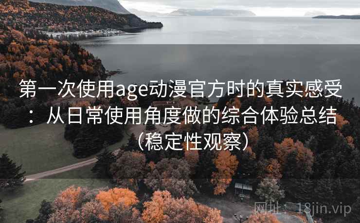 第一次使用age动漫官方时的真实感受：从日常使用角度做的综合体验总结（稳定性观察）