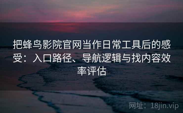 把蜂鸟影院官网当作日常工具后的感受：入口路径、导航逻辑与找内容效率评估
