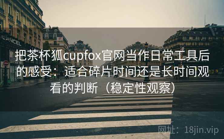 把茶杯狐cupfox官网当作日常工具后的感受：适合碎片时间还是长时间观看的判断（稳定性观察）