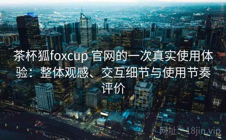 茶杯狐foxcup 官网的一次真实使用体验：整体观感、交互细节与使用节奏评价